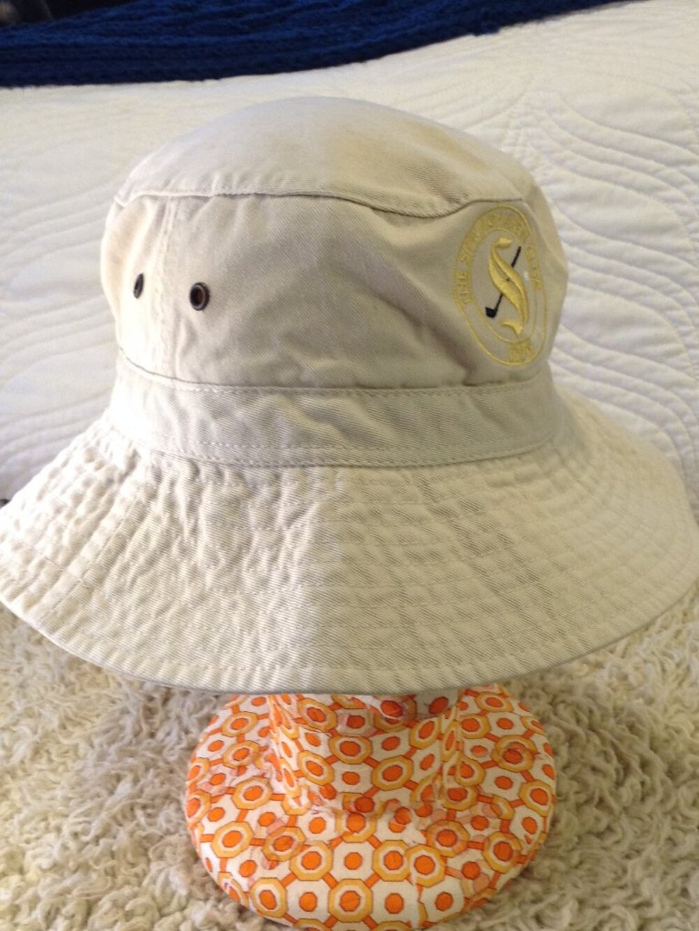 Imperial Canvas Bucket Hat S/M Beige Springhaven Club, Wallingford PA Campcore
